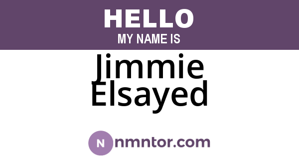 Jimmie Elsayed