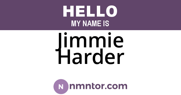 Jimmie Harder
