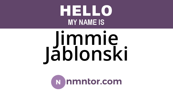 Jimmie Jablonski