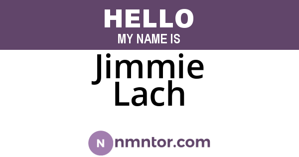 Jimmie Lach
