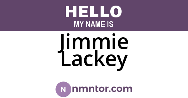 Jimmie Lackey