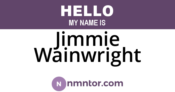 Jimmie Wainwright