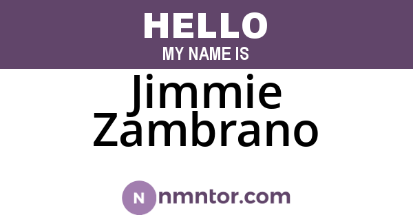 Jimmie Zambrano