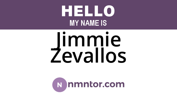 Jimmie Zevallos