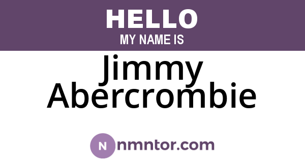 Jimmy Abercrombie
