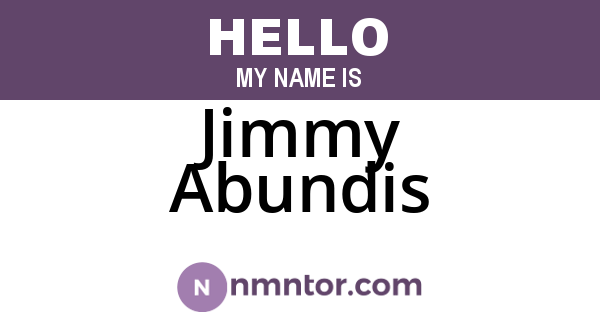 Jimmy Abundis