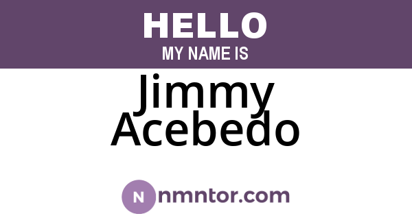 Jimmy Acebedo