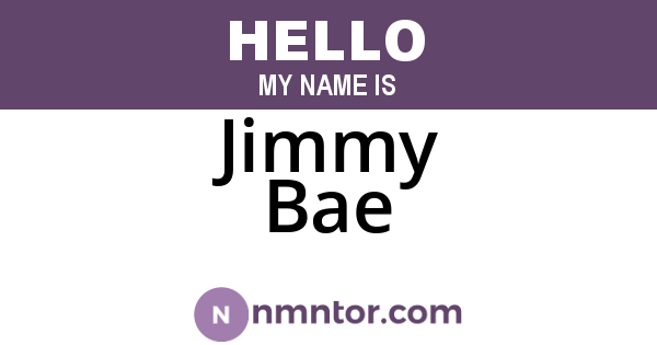 Jimmy Bae