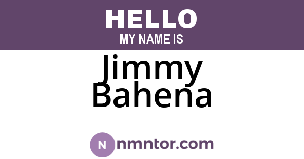 Jimmy Bahena