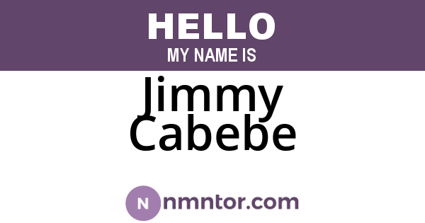 Jimmy Cabebe
