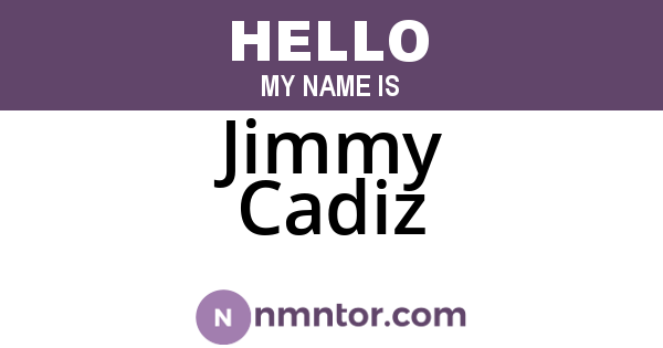 Jimmy Cadiz