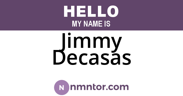 Jimmy Decasas