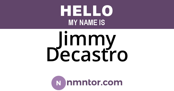 Jimmy Decastro