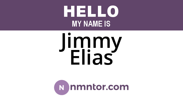 Jimmy Elias