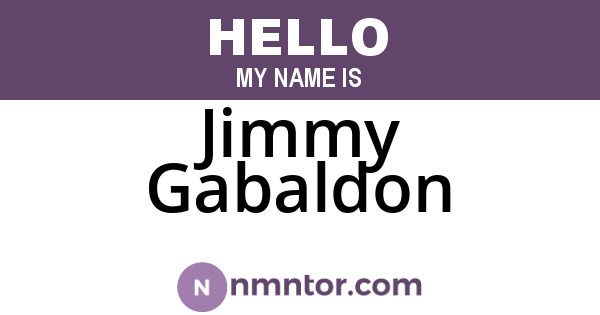 Jimmy Gabaldon