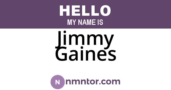 Jimmy Gaines