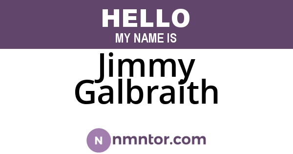 Jimmy Galbraith
