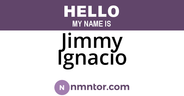 Jimmy Ignacio