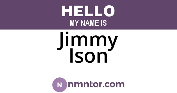 Jimmy Ison