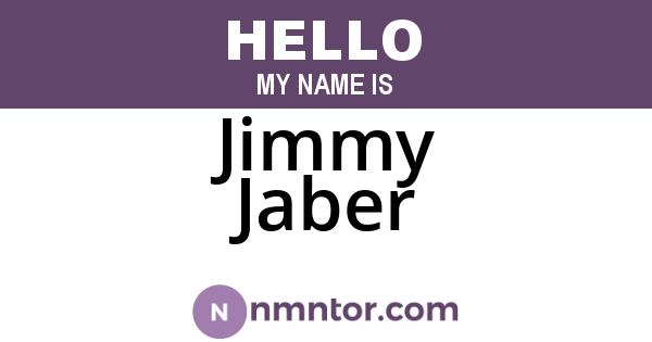 Jimmy Jaber
