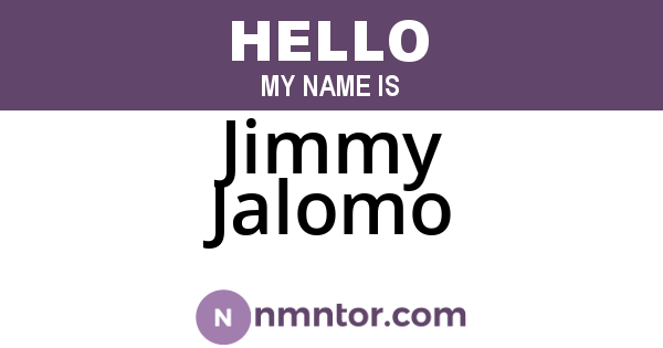 Jimmy Jalomo