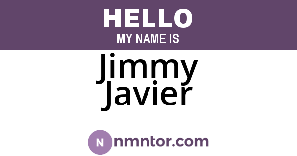 Jimmy Javier