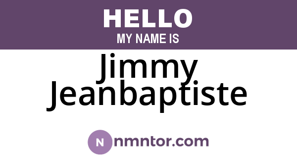 Jimmy Jeanbaptiste