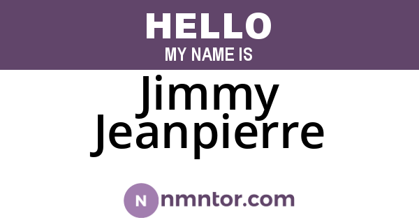 Jimmy Jeanpierre