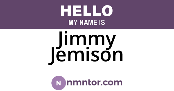Jimmy Jemison