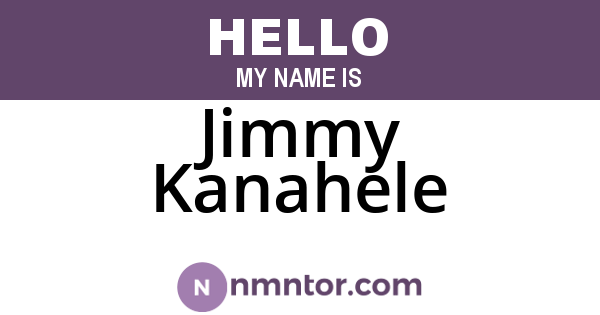 Jimmy Kanahele