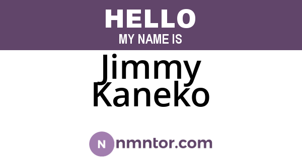 Jimmy Kaneko