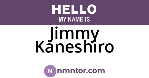 Jimmy Kaneshiro