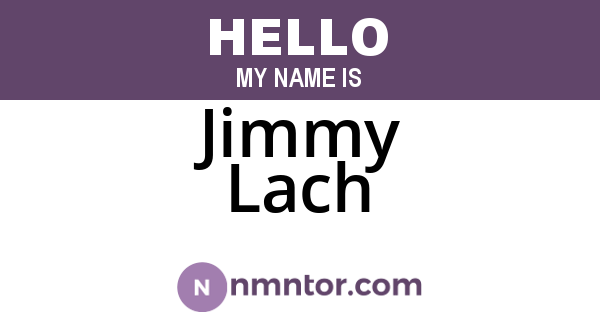 Jimmy Lach