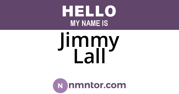 Jimmy Lall