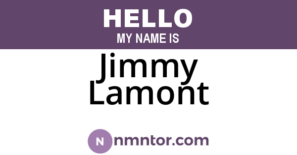 Jimmy Lamont