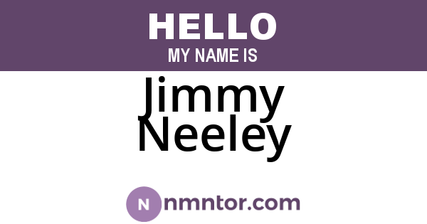 Jimmy Neeley