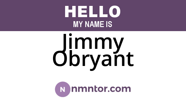 Jimmy Obryant