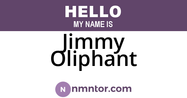 Jimmy Oliphant