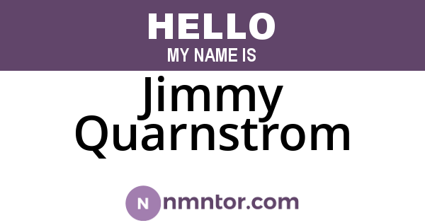 Jimmy Quarnstrom