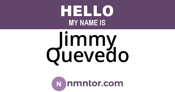 Jimmy Quevedo