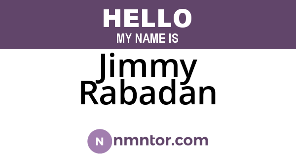 Jimmy Rabadan