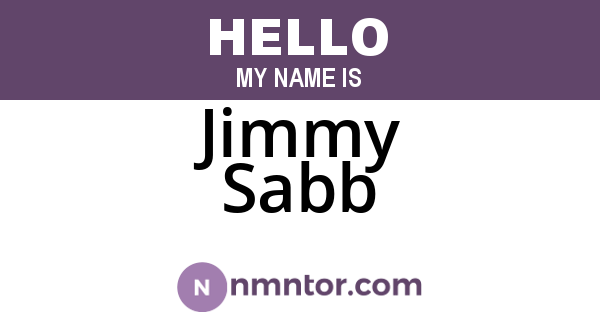 Jimmy Sabb