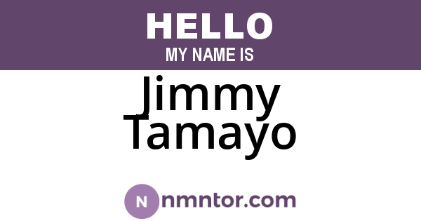 Jimmy Tamayo