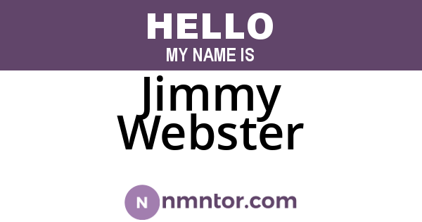 Jimmy Webster