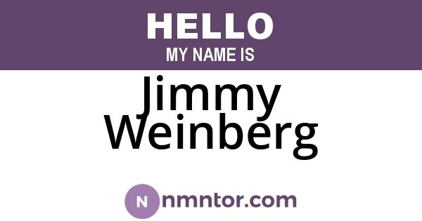 Jimmy Weinberg