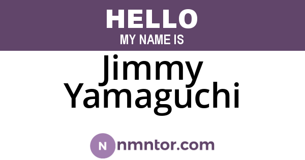 Jimmy Yamaguchi