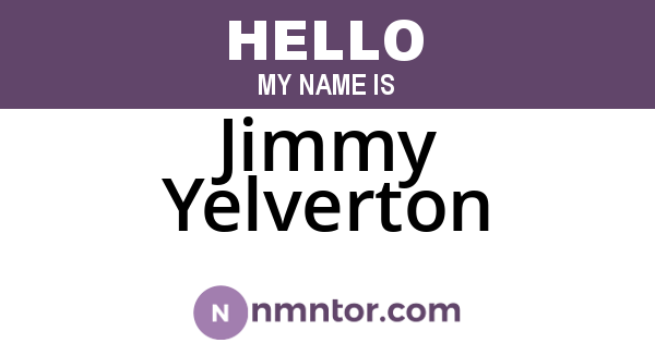 Jimmy Yelverton