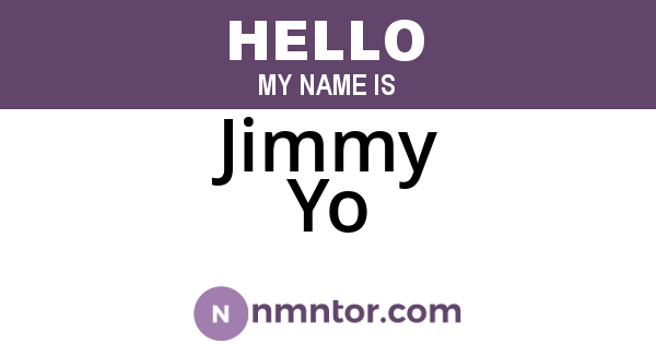 Jimmy Yo