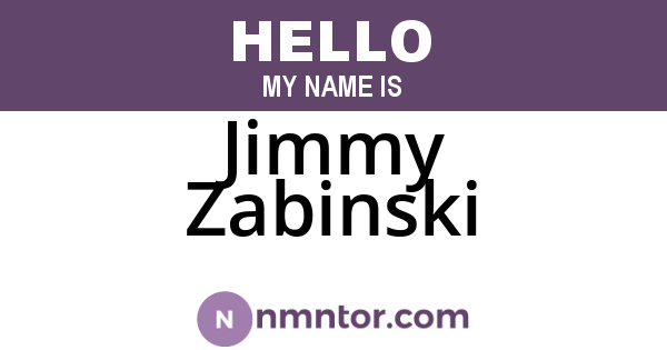 Jimmy Zabinski