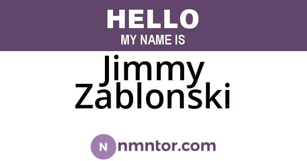 Jimmy Zablonski